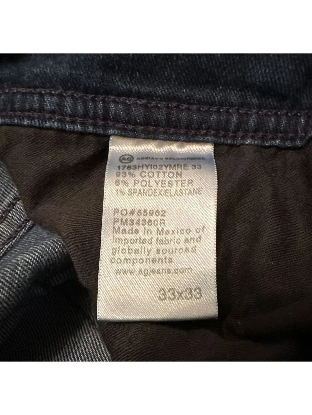 AG Tellis Modern Slim Jeans Men's 33x33 Medium Blue Wash Stretch Denim Tapered
